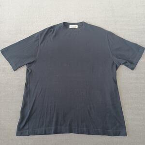 St. Croix Shop Knit Shirt Mens XL Black Crew Neck USA Relax Fit Casual Resort